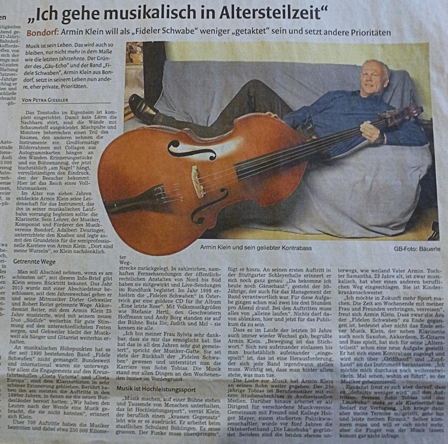 fidele Schwaben Armin Klein